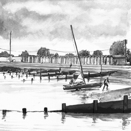 Brightlingsea, Bringing in the dinghy